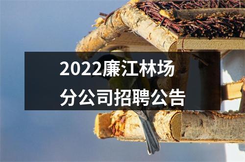 2022廉江林场分公司招聘公告 图片